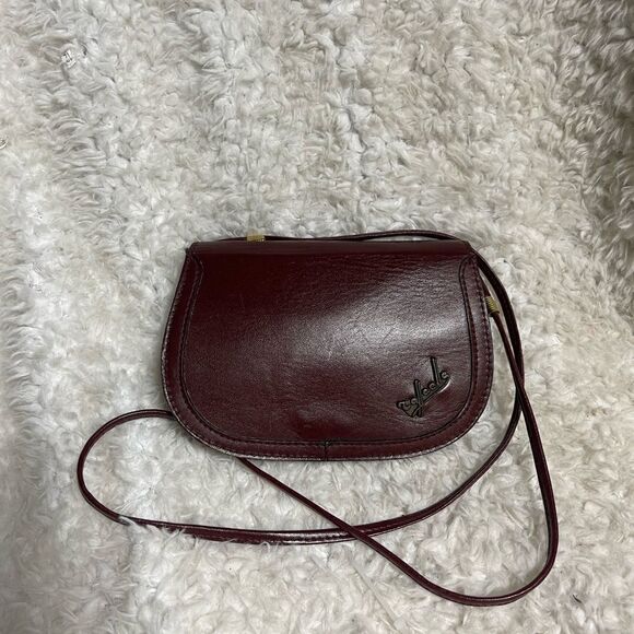 Raffaella Vintage leather Burgundy small crossbody bag - Picture 3 of 6